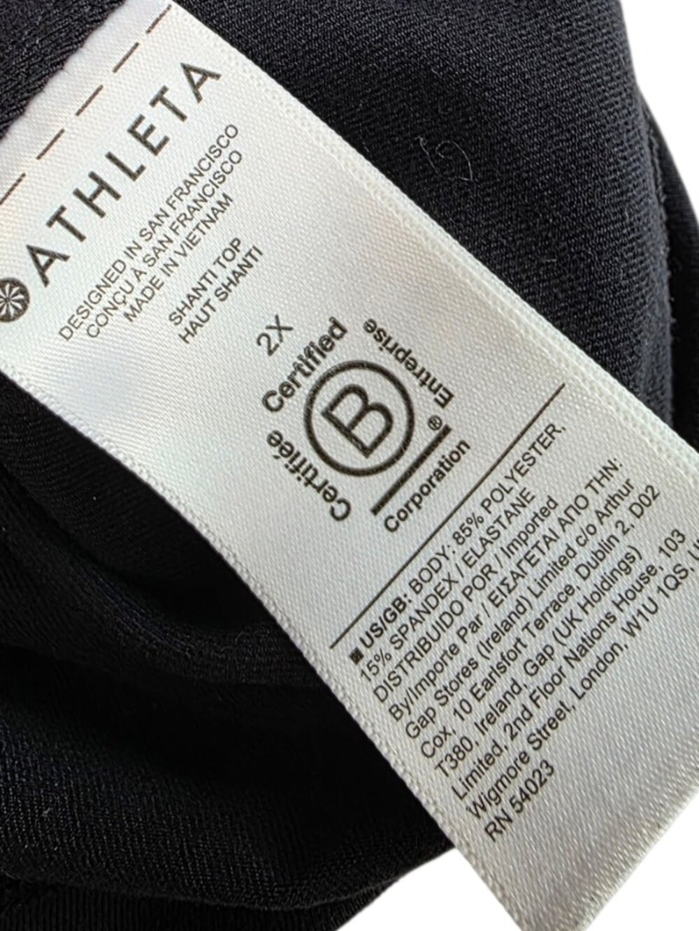 Athleta Shanti Top, Long Sleeve, Cropped, Black, Pullover, Soft, Athletic, 2X - Picture 6 of 10